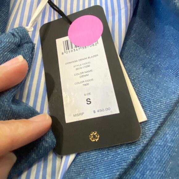 AS by DF DOMINGA Denim trousers & Blazer size Small/ 4 NEW - Picture 9 of 16